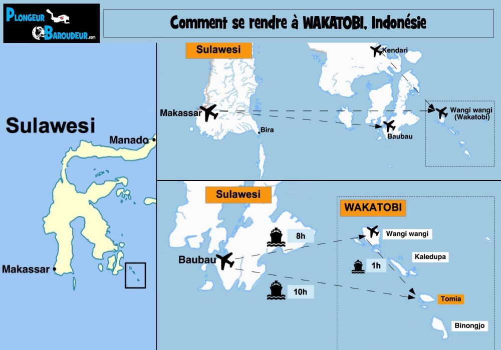 carte-comment-aller-a-wakatobi-indonesie